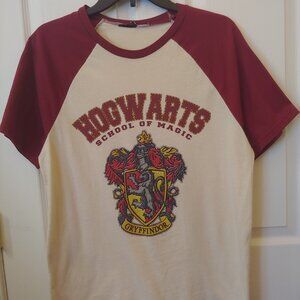 Harry Potter Hogwarts School of Magic Gryffindor T Shirt (Men's Large)